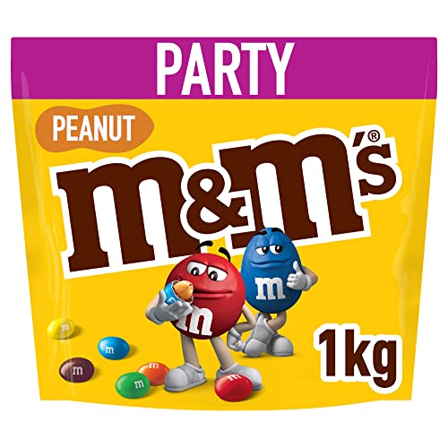 M&M's Peanuts Snack en Bolitas de Colores de Cacahuete y Chocolate con Leche, regalo (1kg)
