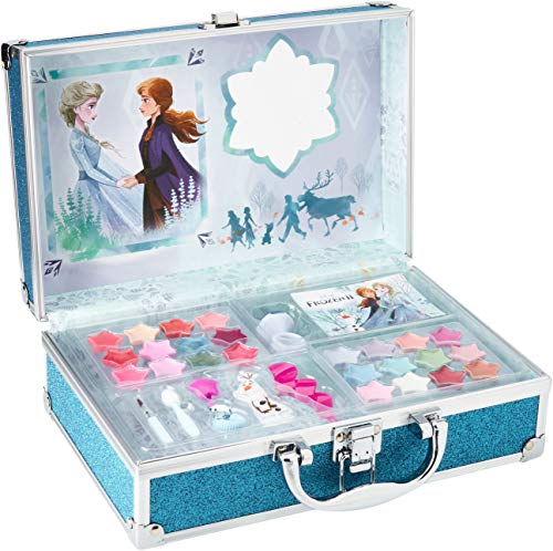 Frozen II in Time Beauty Travel - Maletín de Maquillaje - Set de Maquillaje para Niñas - Maquillaje Frozen - Neceser Maquillaje y Accesorios en un Maletín Reutilizable con Espejo