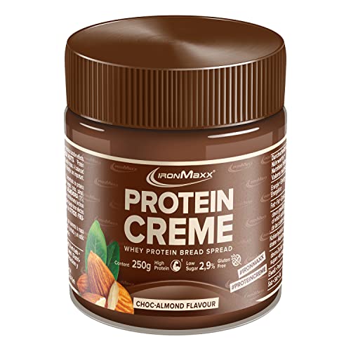 IronMaxx Protein Cream Low Carb Spread, Sabor Almendras con chocolate, 250 g (Pack de 1)