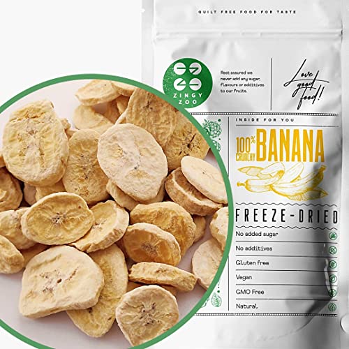 Plátano Liofilizado | Platano Deshidratado Natural Comida Liofilizada | Snack Saludable Fruta Liofilizada | Fruta Fresca Pura Sin Azucar Alimentos Liofilizados | Freeze Dried Fruit Banana Slices