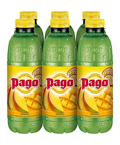 Zumos Pago - Bebida de frutas Mango y Maracuyá a partir de Zumo de frutas Pack 6 x 750ml Especialidades