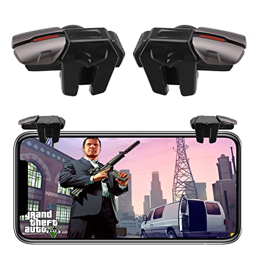 Gatillos para Movil Mobile Phone Game Trigger Controladores de Juegos Móviles Botones Joysticks Apuntar y Disparar Teclas de Activación para Todos los Móviles Android/iOS (4 Llaves)