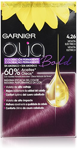 Olia Garnier - Coloración Permanente sin Amoniaco, con Aceites Florales de Origen Natural Tono Bold Violeta Eléctrico 4.26