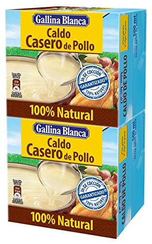 Gallina Blanca - Caldo Casero De Pollo 100% Natural Pack De Dos Unidades De 500 ml