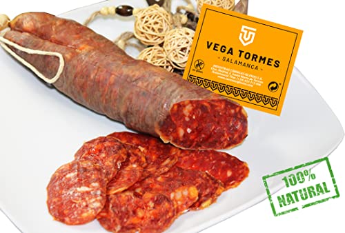 VEGA TORMES - Chorizo Extra 100% Natural Sin Aditivos Artesano, 400 Gramo