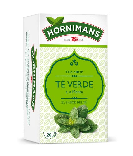Hornimans Té Verde a la Menta Ingredientes 100% Naturales | 20 bolsitas | Con Teína