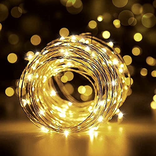 Guirnalda Luces, 12M 120 LED Cadena de Luces Impermeable IP65, Luces Navidad USB para Decoración, Navidad, Habitacion, Fiesta, Jardín, Bodas, Compleaños, Balcón Luces de Hadas