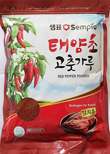 Sempio Gochugaru, chile coreano picante. Copos de chile. Imprescindible para hacer kimchi coreano. Chili flakes. Corea. Bolsa de 1 Kg.