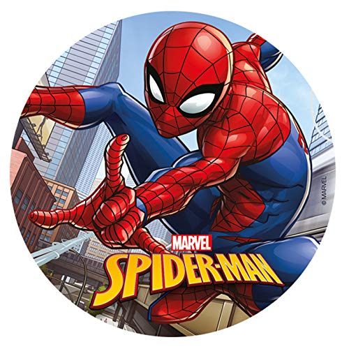 dekora - Oblea para Decorar Tartas Infantiles de Cumpleaños - Spiderman - 20cm