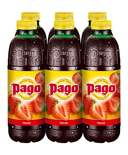 Zumos Pago - Bebida de Fresa a partir de Zumo de fresa Pack 6 x 750ml Especialidades