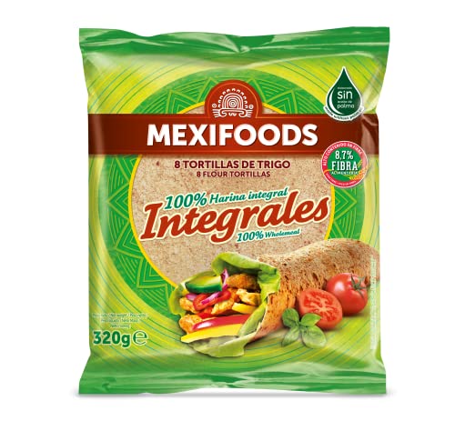 MEXIFOODS tortillas de trigo integrales bolsa 8 unidades 320 gr