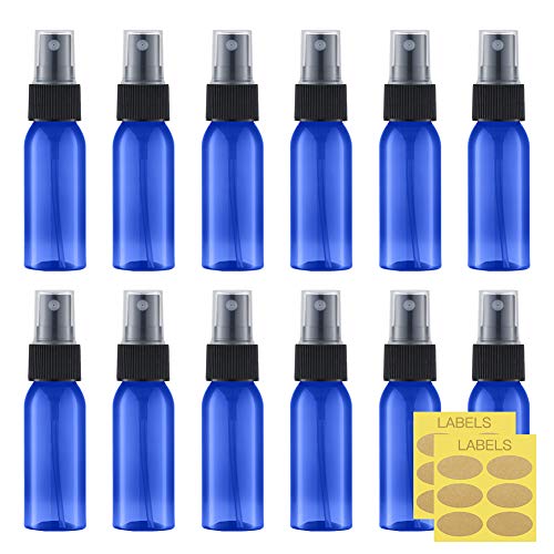 Toureal 30ml Azul Botellas Spray Pulverizador Plastico (12 Piezas) Botes Spray Vacios, Atomizador