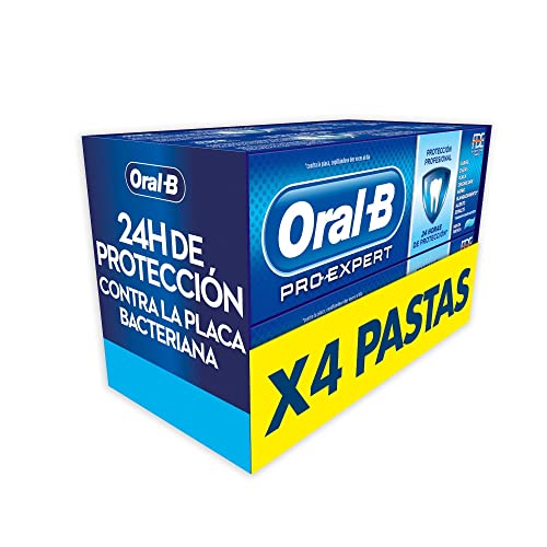 Oral-B Pasta de Dientes, Encías y Esmalte Pro-Expert Protección Profesional (Pack de 4 x 125ml), Limpieza Bucal Completa