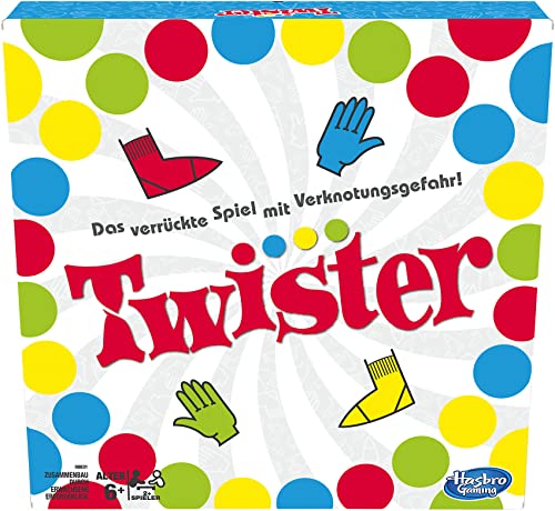 Hasbro Fiesta para familias y niños, Twister a Partir de 6 años, Juego clásico para Interiores y Exteriores, Talla única, Color Black (98831398)