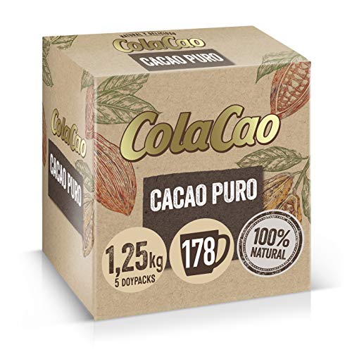ColaCao - Adultos, Puro 100%: Cacao Natural y Sin Aditivos - 1,25kg's