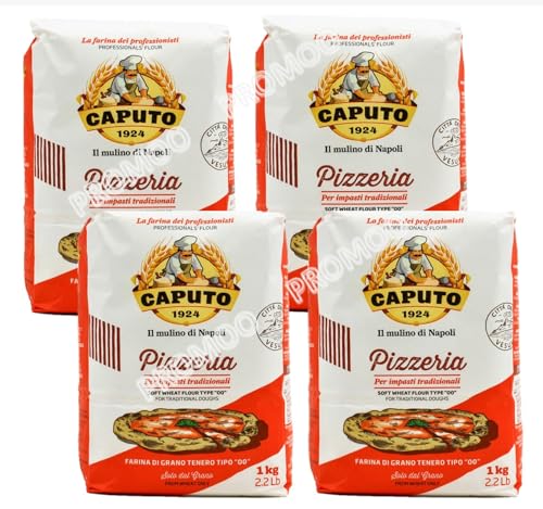 Caputo - Harina Italiana Pizzeria Tipo '0' 1 Kg x 4 uds - Pack Promoo