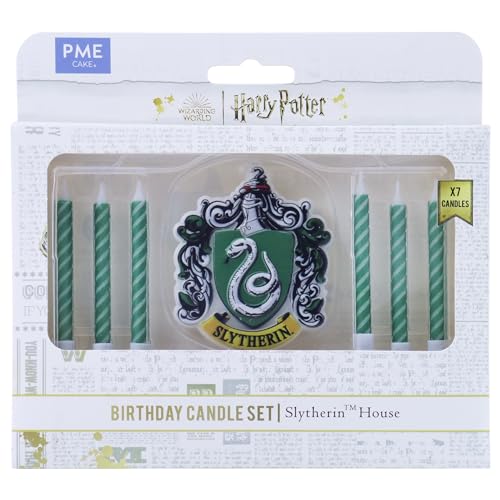 PME Harry Potter Set de Velas de Slytherin para celebrar cumpleaños (Set de 7)