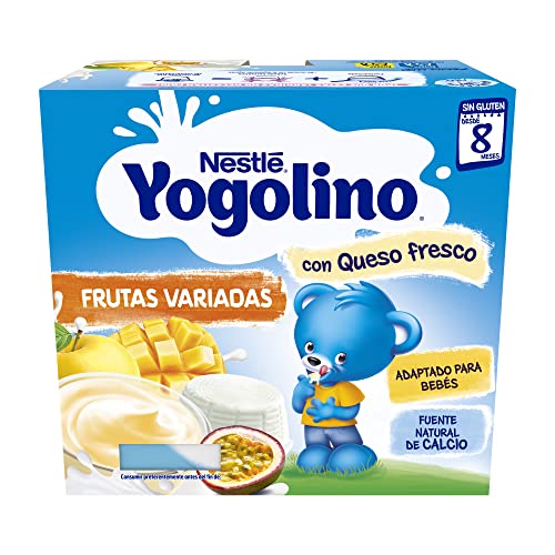 Nestlé Yogolino Natillas de Vainilla - Paquete de natillas de 6 x 4 unidades de 100g (Total: 2.4 kg), Fórmula antigua