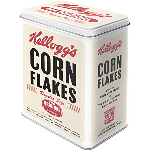 Nostalgic-Art Caja de Almacenamiento Retro L Kellogg's – Corn Flakes Package – Idea de Regalo para Cocina, Lata Grande de café, Diseño Vintage, 3 l