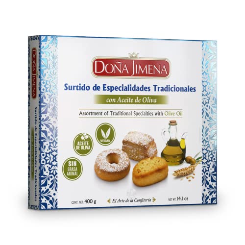 DOÑA JIMENA - Surtido Tradicional con Aceite de OlivA, Producto Vegano, Calidad Suprema