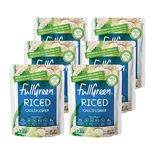 Fullgreen - Coliflor de coliflor (100% coliflor, estable, sin conservantes) - Caja de 6 bolsas