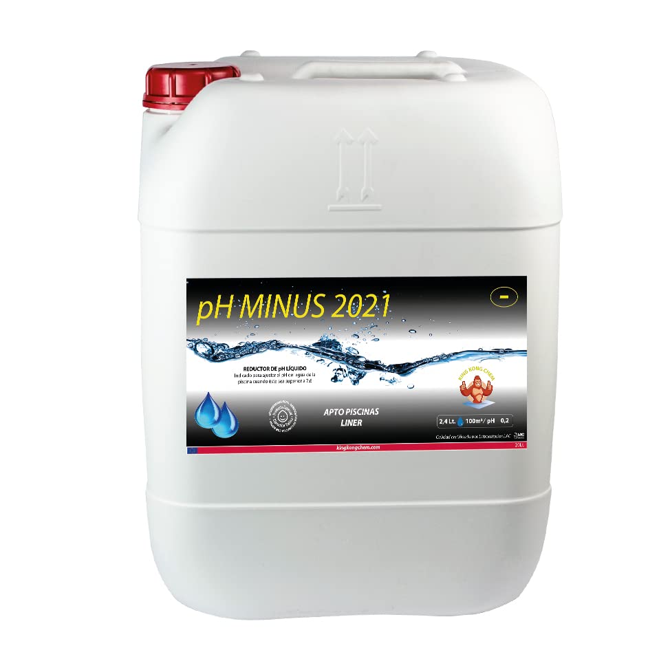 Minorador de pH para dosificación PH Minus 20 litros (25 KG) - Piscinas clorador salino - Reductor pH del Agua - Ácido Sulfúrico al 15%