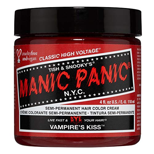 Manic Panic Vampire's Kiss Classic Creme, Vegan, Cruelty Free, Red Semi Permanent Hair Dye 118ml