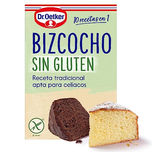 DR. OETKER Bizcocho sin gluten 10 en 1 (364 g), preparado de repostería para bizcocho gluten free, ideal como base para tartas y pasteles (12 raciones)