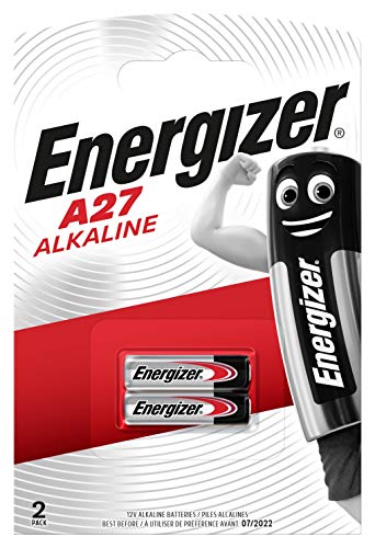 Energizer - Pack de 2 pilas especiales A27, una pila para una necesidad, sin mercurio añadido y potencia para dispositivos pequeños