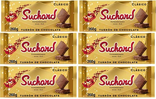 Suchard - Turron, de Chocolate, 260 g - Juego de 6 unidades