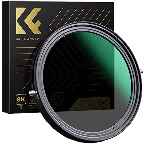 K&F Concept Nano-X 2 en 1 Filtro Polarizador y Filtro Densidad Neutra Ajustable 67mm Slim ND2-ND32 MRC para Cámara Lente NO X Spot con Funda