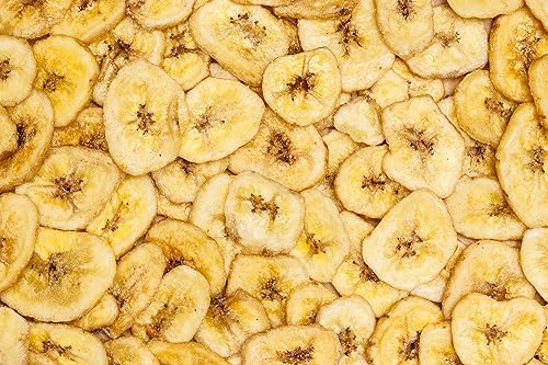 Chips de Plátano Deshidratado | 1 Kg de Banana Chips secos | IDEAL como SNACK | Rodajas dulces | Dorimed