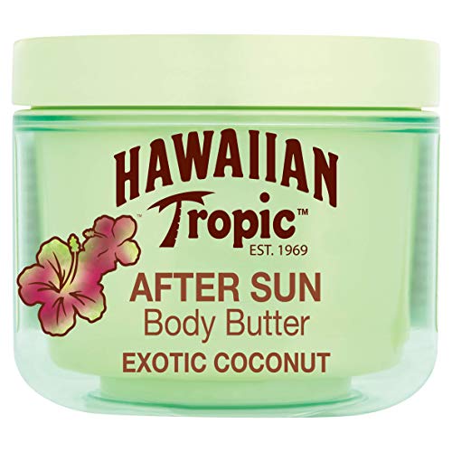 Hawaiian Tropic After Sun Body Butter - Manteca Corporal con Sabor de Aroma a Coco, Fórmula Hipoalergénica de Hidratación Intensa - Formato: 200 ml