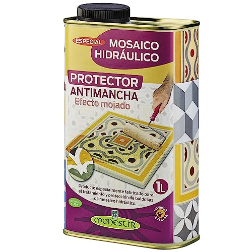 MONESTIR Protector Antimancha Efecto Mojado, Especial Mosaico Hidráulico 1L MONESTIR