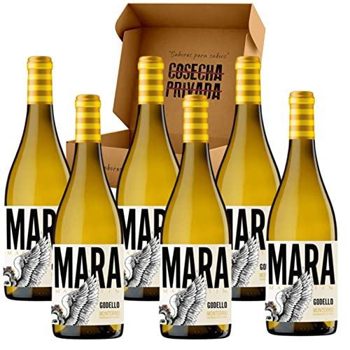 Mara Martin Vino Blanco Godello - Martin Codax - Envio 24 h - Regalo Vino - Seleccionado por Cosecha Privada (6 x Botellas 75 cl, Mara Godello)