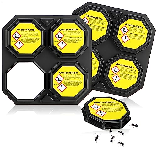com-four 8X Cajas de Cebo para Hormigas, para un Control confiable de Las Hormigas (08 Piezas - Cebo para Hormigas)