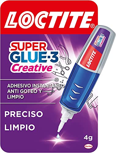 Loctite Super Glue-3 Creative Pen, adhesivo transparente con forma de bolígrafo, pegamento instantáneo y universal antigoteo, fácil de usar y de gran precisión, 1x4 g