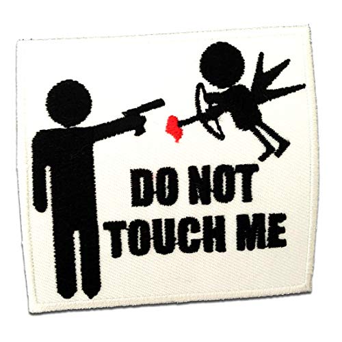 Do Not Touch Me - Parches Termoadhesivos Bordados Aplique Para Ropa, Tamaño: 7,2 x 6,9 cm