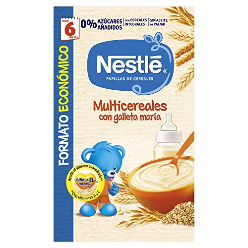 Nestlé - Multicereales con galleta María - Papilla de cereales instantánea de fácil disolución 500 gr - Pack de 3 (Total 1500 grams)