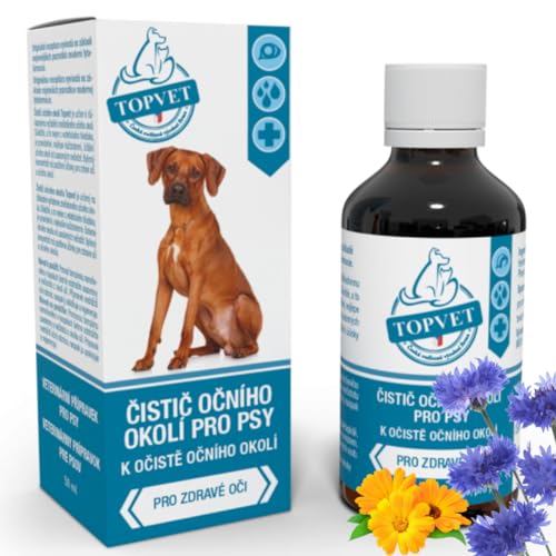 green idea - Topvet - Limpiador de ojos para perros con ácido bórico y hierbas medicinales, cuidado de los ojos y limpieza de ojos para perros, 50 ml
