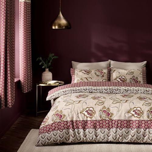 Catherine Lansfield Kashmir - Juego de cama (algodón de 200 hilos), matrimonio, 230 x 220 cm
