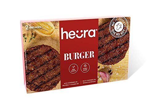 Heura | Burger de Soja 2x113g |100% Vegetal | Sin Gluten | Plant Based | Sin Gluten | Sin Soja | Vegano | 2 porciones (226g)