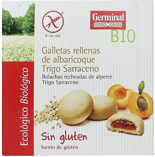 Germinal Galletas BIO de Trigo Sarraceno Rellenas de Albaricoque, sin Gluten - 200g