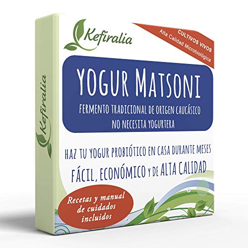 Fermento de Yogur Matsoni (Reusable de forma ilimitada) + Instrucciones + Recetas + Ayuda y asesoramiento en español - KEFIRALIA