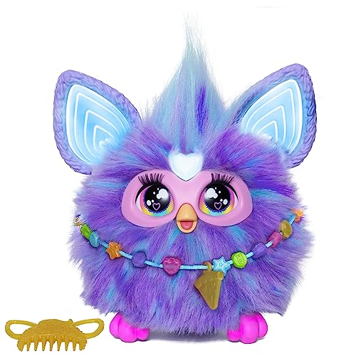 Hasbro Furby Lila con 15 Accesorios de Moda, Peluches de Juguetes interactivos para niñas y niños a Partir de 6 años, Juguete animatrónico Activado con la Voz