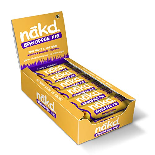 Nakd Raw Fruit and Nut Gluten Free Bars 30 - 35g(Pack of 18) (Banoffee Pie)