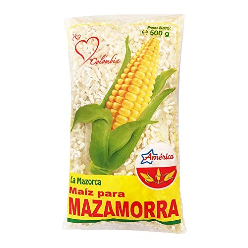 América- La Mazorca - Maiz Blanco para Mazamorra - 100% Producto Colombiano - 500 Gramos
