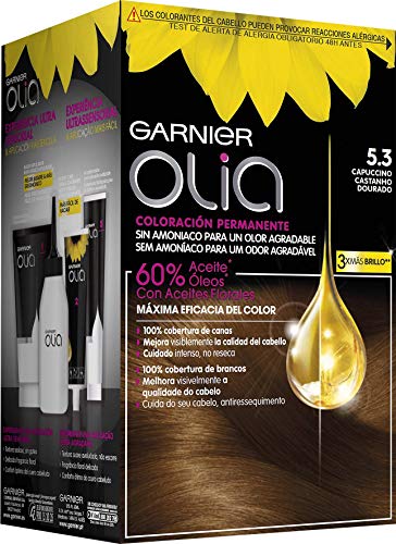 Olia Garnier Coloración Permanente Sin Amoniaco Capuccino 5.3, 1unidad