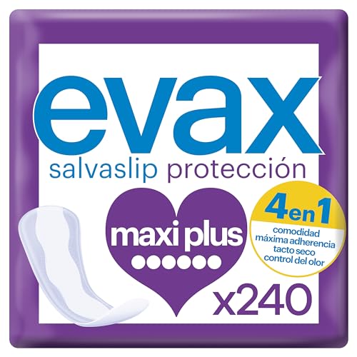 Evax Salvaslip Maxiplus, 240 Unidades, Siéntete Fresca y Limpia Durante Todo el Día - Formato Ahorro