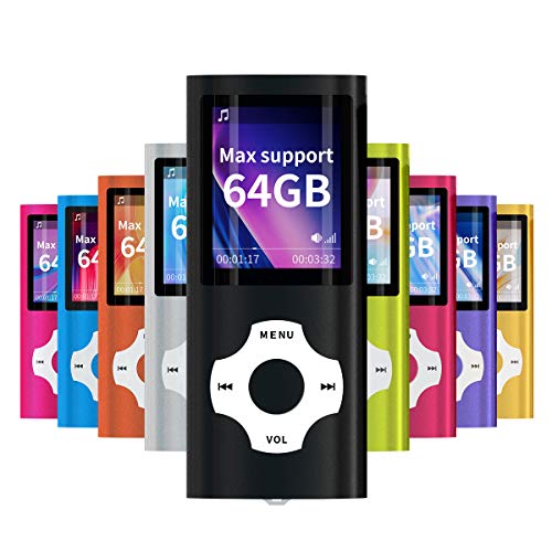 Mymahdi - Digital, Compacto y portátil Reproductor MP3/MP4 (MAX Support 64G) con Photo Viewer, E-Book Reader y Radio FM Grabadora de Voz y Vídeo en Negro